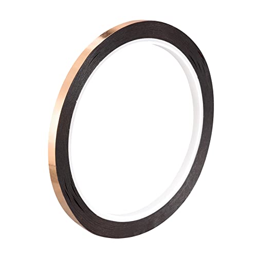 Image of MECCANIXITY Metalized Polyester Film Tape,0.16inch x 54.6yds. Adhesive Mirror Finish Decor Tape for Detailing Accent Wall,Graphic Arts,Wardrobe Crafts Tape 50m x 4mm,Rose Gold Tone