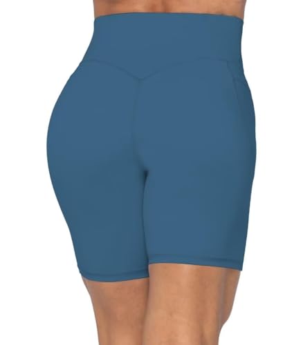 Image of Sunzel No Front Seam Biker Shorts for Women with Pockets, Yoga Workout Gym Bike Shorts with Tummy Control | 3, 5 Or 8-Inch Inseam, High Waisted, No Front Seam, Side Pockets, Buttery Soft, Compression Fit, Squat Proof, Tummy Control