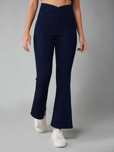 Image of Dolce Crudo Boot Cut High Rise Cropped Jeans for Women