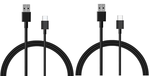 Image of Premium Type C 3Amp 100Cm Fast Charge Cable Black|USB to Type C|Supports Upto 22.5W Fast Charging|Suitable for All Smartphones,Tablet and Accessories (2 Pack)