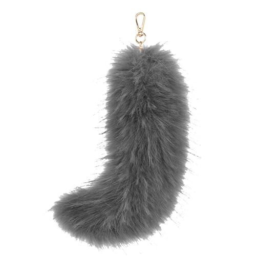 DMAIS Llavero de cola de - Llavero con forma de cola lavable | Llavero con cola de animal con diseño llamativo | Llavero versátil con forma de cola esponjosa | Llavero de Cola de Conejo