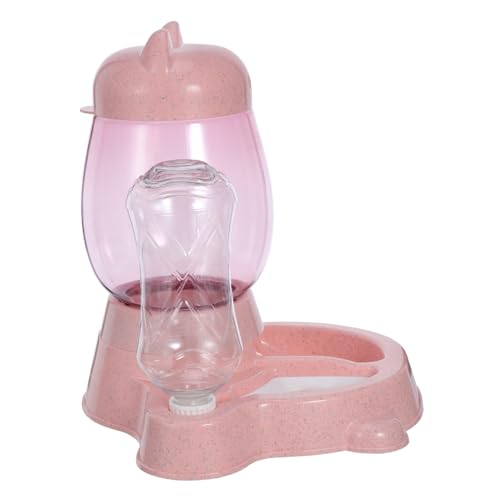 Toddmomy 自動給水器 猫耳デザイン 大容量 ペット用給水ボウル 滑らか表面 こぼれ防止 飲みやすい 猫犬兼用 ピンク