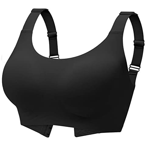 Gailife Womens Wireless Bras Push Up Bras for Women No Underwire Seamless Full Coverage Supportive T Shirt Everyday Bras -L,BK Black Cover
