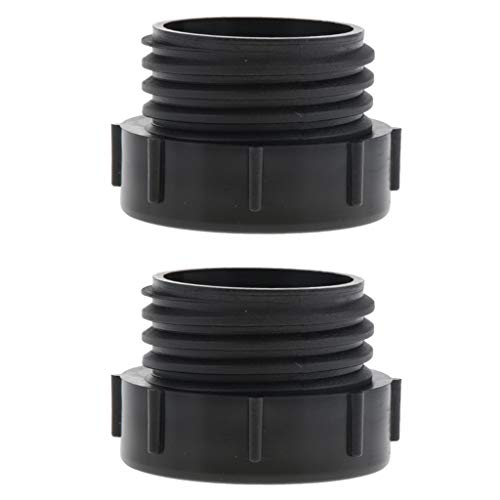 perfk 2X IBC Adaptateur Raccord Robinet Connecteur à Filetage Épais en Baril de Tonne avec Vanne en PP 58mm