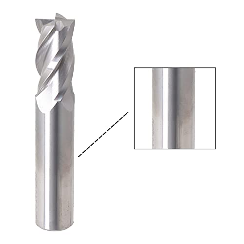 Image of kimllier 5 /8 Inch 4 Flute Helix Carbide Square End Mill 30 Degree Helix Angle Fit for Aluminum Cut Non-Ferrous Metal Upcut CNC Spiral Router Bit