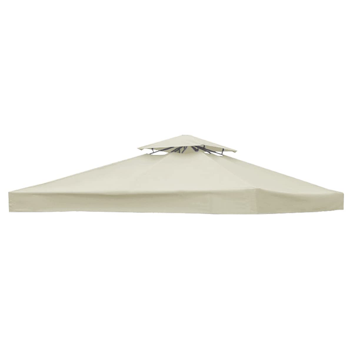 二重層_ベージュ タープ テントトップカバー テントシート 天幕 3x3M 交換用テントキャノピー 風抜け トップカバーのみ (二重層， ベージュ) Amazon | タープ テントトップカバー テントシート 天幕 3x3M 交換用
