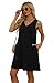 WIHOLL Summer Dresses for Women 2025 Loose V Neck Sleeveless Dress Sundresses Swing Tank Dresses Black S