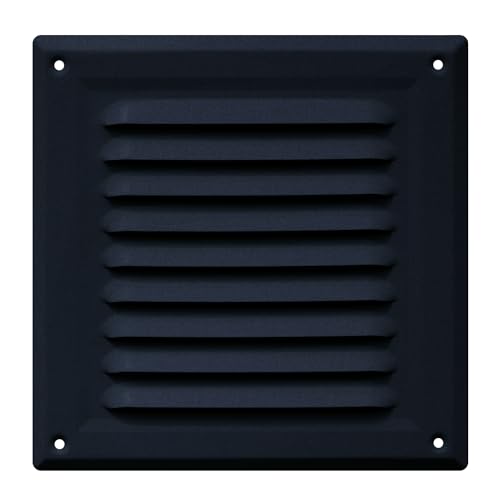 VENTORIS Lüftungsgitter 170x170 mm - Lüftung mit Gitter - Belüftungsgitter Stahl - Belüftungsgitter mit Insektenschutz - Lüftungsabdeckung - Abluftgitter für Kamin - 7016 ANTHRAZIT MATT