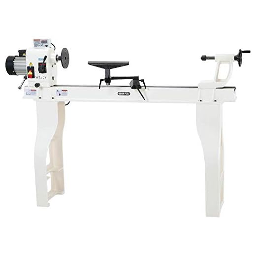 Shop Fox W1758 Wood Lathe With Cast Iron Legs And Digital Readout