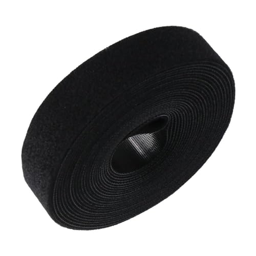 Image of 1 inch x 16' Hook & Loop Power Fastener Rolls,Black Double Sided Self Adhesive Interlocking Tape Rolls,Black Sticky Back Strip Tape Fastener for Home Office School Car and Crafting Organization