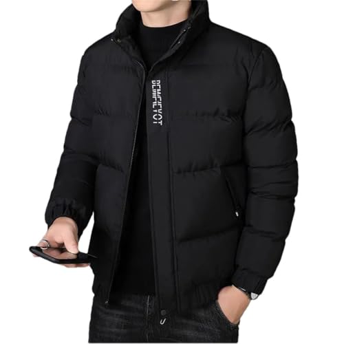 Men's Trend Solid Color Down Coats Thick Long Sleeve Zipper Down Coats