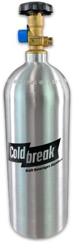Coldbreak CO2 Tank, New, Aluminum, 5 lb. Capacity, Current Hydrostatic Testing Stamp