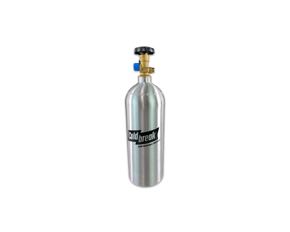 Coldbreak CO2 Tank, New, Aluminum, 5 lb. Capacity, Current Hydrostatic Testing Stamp