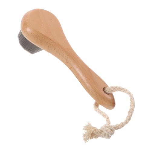 Healeved Nano Cleansing Brush Face Scrubber Brush Set Exfoliating Cleansing Tool Soft Fiber Bristles Wood Handle Gentle Skincare for Men Women