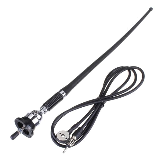 Marine Radio Antenne, Autoantenne Flexibel, Gummi Ente Antenne AM/FM UKW, Wasserdicht Korrosionsbeständig, 180° Schwenkbar, Mit Antennenfuß & Kabel, Für Boot, Yacht, ATV, UTV, Traktor, LKW, 16 Zoll