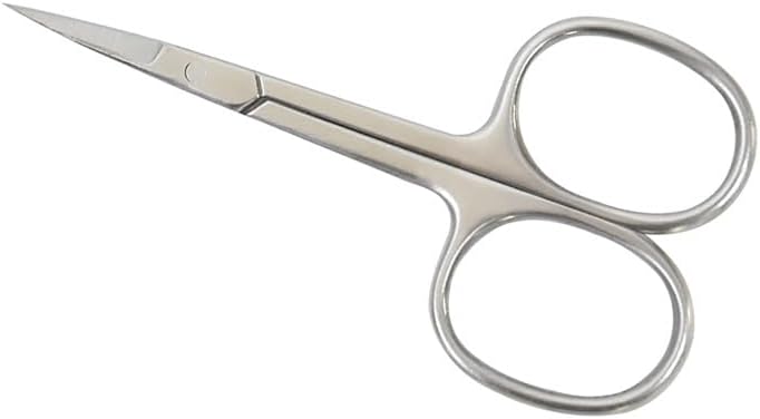 1pc Small Nail Tools Cuticle Eyebrow Nose Hair Scissors Straight Curved Tip Stainless Steel Manicure Scissors,Type 3