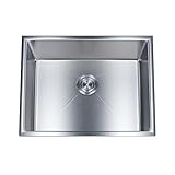 Dowell 9' Deep Undermount Single Bowl 23x18 Stainless Steel Kitchen Sink (18 Gauge, 6005 2318)