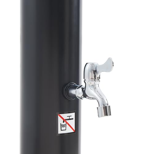 Casa.Pro Doccia Solare Da Esterno 18L Con Soffione Girevole Miscelatore E Rubinetto Lavapiedi Doccia Estiva Per Piscina Campeggio E Giardino 216 Cm Nero - 7