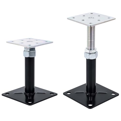 Cric de sol réglable de 12,7 à 20,3 cm en lot de 2 supports de levage de niveau pour maison