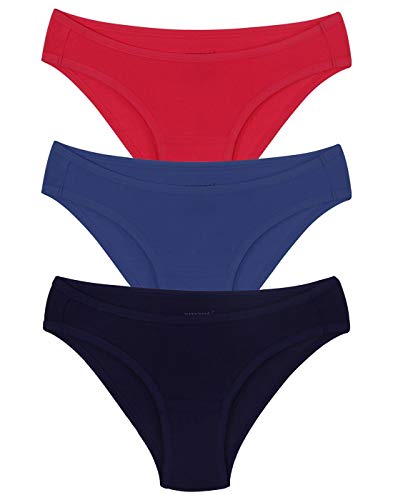 Image of Amante Solid Low Rise Cotton Bikini Panty Pack(Pack of 3)