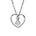 VESNIBA Tempérament en Forme de Coeur Collier Cou Bijoux à la Mode Chaîne Suspendue Clavicule Bidon Randonnée (White Gold, One Size)