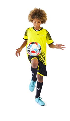 Pairformance Soccer Jerseys For Kids, Soccer Shorts Boys Girls, Soccer Uniforms For Kids Sizes 7-13 (Medium, Yellow) #TOP7