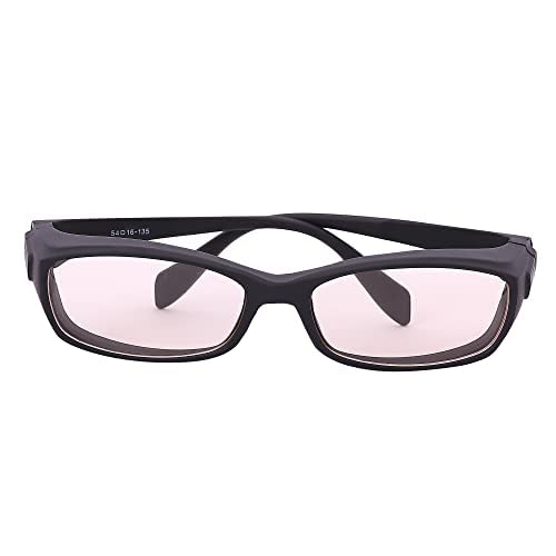 Yourga Postoperative Reconstruction Moisture Chamber Glasses, Night Time Wearing Post-operative in one, Blue Light Blocking, Dry Eyes Relief Eyeglasses for Men/Women(Black)