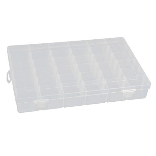 Tomota Duttek Plastic Organizer Box with Dividers, Compartment Organizer Box, 36 Grid Plastic Adjustable Jewelry Organizer Box Storage Container Case Craft Storage Containers