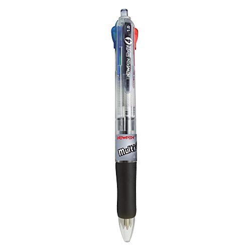 Caneta Esferográfica, Newpen, Multi-4 Cores, Azul, Preto, Vermelho e Verde