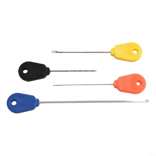 Juego de herramientas de aguja de cebo para pesca de carpa, 4 piezas, para aparejos de pelo CHOD, accesorio esencial de pesca para cebo y aparejo