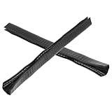 BESPORTBLE Protectores de Riel para Patineta 22 CM Parachoques de Goma Negro Kit 2 Piezas para Longboard Absorción de Impactos y Protección de Bordes en Skate y Longboard Urbano