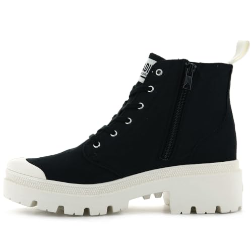 Image of Palladium Women's Pallabase Twill Canvas Combat Ankle Boots