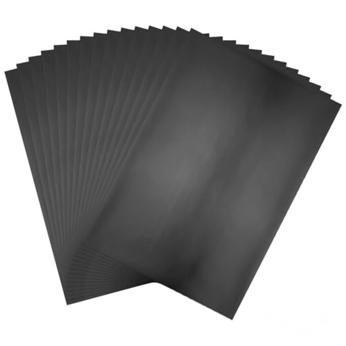 BAOFALI 50 Pcs Toner Reactive Foil,Foil Paper for Toner Foiling Foil by Laser Printer and Laminator, for Scrapbooking Paper Crafts 7.9x11.4inch (Black)
