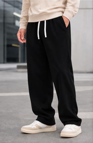 Image of Preneum Men Mid Rise Poly Cotton Loose Fit Trouser || Korean Style Travel & Lounge Wear with Pockets (Available in Plus Size)