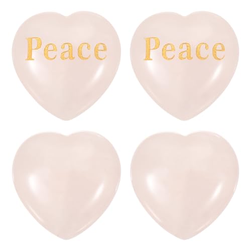 Pierre naturelle en forme de coeur PATIKIL en quartz rose pour la méditation