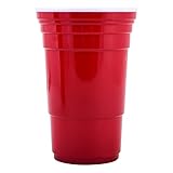 Red Cup Living Reusable Red Plastic Cups - 32 oz Party Cups - Extra Sturdy Big Red Cups- BPA Free...