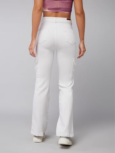 Image of Dolce Crudo Women's Wide Leg High-Rise Clean-Look Jean's