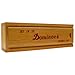 Premium Set of 28 Double Six Dominoes with Wood Case, Brown, 28 Piece (12-2408)