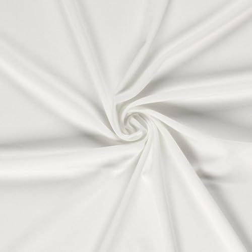 Tissu jersey crêpe uni Melissa Blanc cassé - Par 50 cm