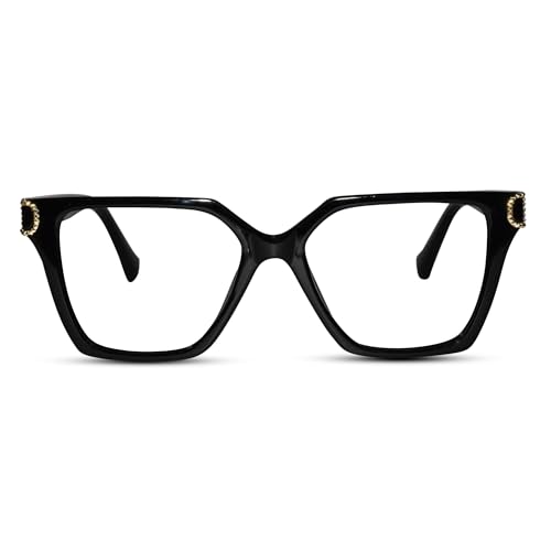 Image of LensKandy Bluecut Computer Glasses for Women | Anti-Eye Strain & UV Protection | | Stylish Medium Fit Eyewear for Digital Screens | Rectangular Frame | Lightweight & Comfortable