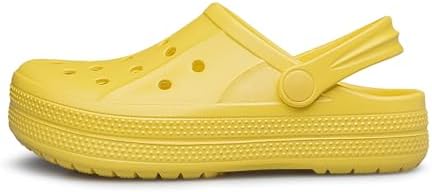 DDFOX Kid's Garden Clogs Cute Slides Sandals Beach Slipper Indoor Outdoor-Friendly Comfy Lightweight Yellow - 4