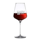 Avec ce verre vous n'offrirez pas seulement un verre à vin, mais aussi une douce décoration pour la vitrine, la cuisine ou le salon - Ce cadeau fera vibrer le coeur de chaque grand-père qui aime déguster le vin avec style