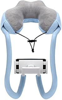 MoKo Neck Phone Holder, Lazy Gooseneck Phone Pillow Holder Bracket,360°Rotation Universal Mobile Phone Tablet Stand for 4"-11" Devices, fits iPhone 14/14 Pro/13, iPad 10.2 10th 2022,iPad Air/Pro, Blue