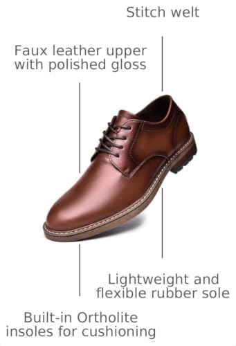 Image of Arkbird Mens Dress Shoes, Lace Up Leather Oxford