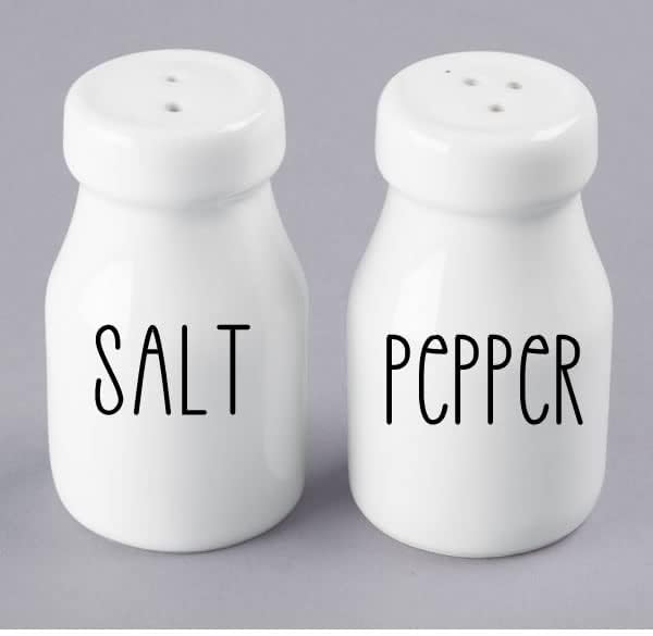 Salt Pepper Shaker Sticker Decals - Organize Kitchen DIY