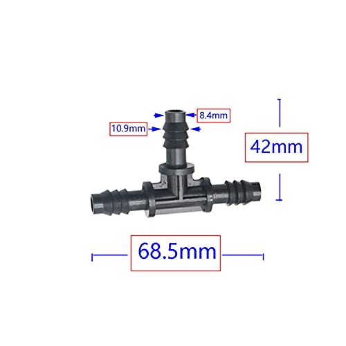 Accesorios de riego con conectores de manguera de 8 mm y codos en forma de T 4