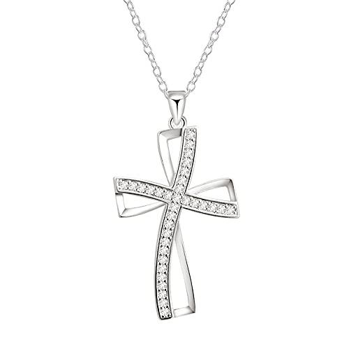 Collier pendentif croix en zircon cadeau de mariage idéal