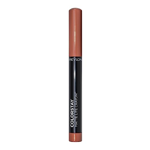 REVLON Colorstay Matte Lite Crayon Lipstick, Ultra-Precise Tip with built in Sharpner, Bold Color in Comfortable, Non-Drying Matte Formula, Water-Resistant Non-Drying Lipcolor Clear The Air - (002)