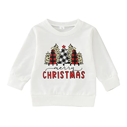 Christmas Toddler Kids Baby Girls Boys T Shirts Xmas Tree Letter Printed Long Sleeve Pullover Sweatshirt Tops by Boy Clothes
