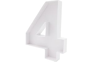 12 Inch Fillable Paper Mache Number Cardboard Cutouts